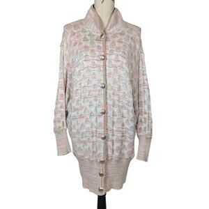 Anthropologie Lia Molly Dolman Sleeve Cardigan Sweater Rainbow Size Small